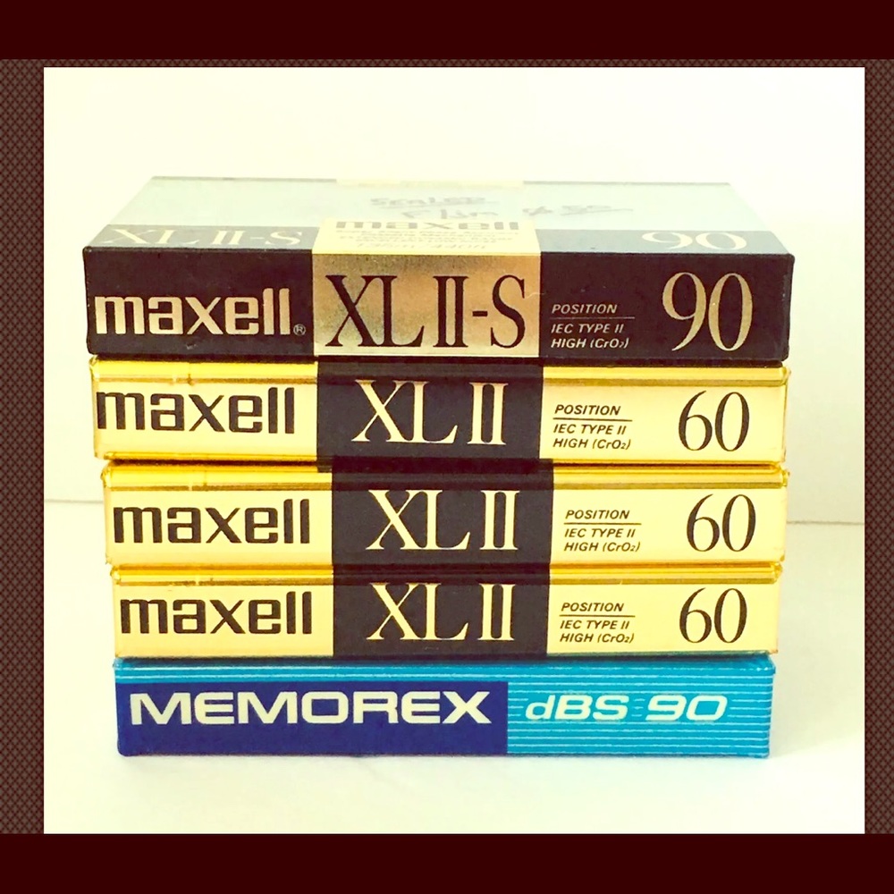 5 Pack Cassette Tapes SEALED 60 Minutes/90 minutes